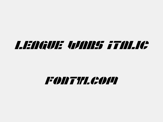 League Wars Italic