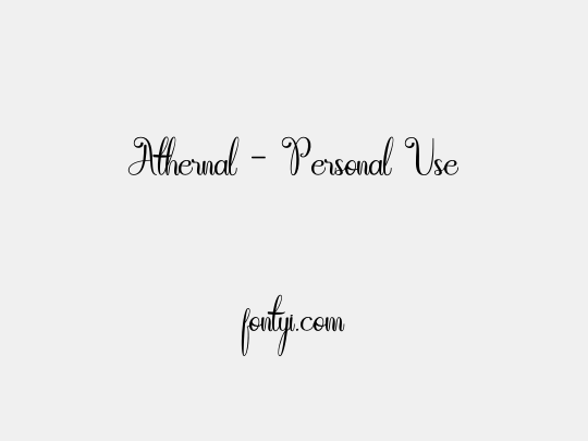 Athernal - Personal Use