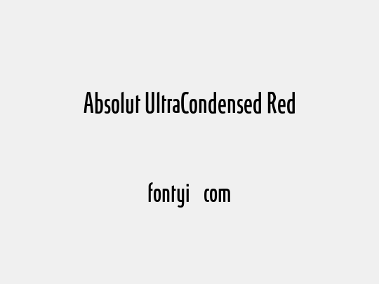 Absolut UltraCondensed Red