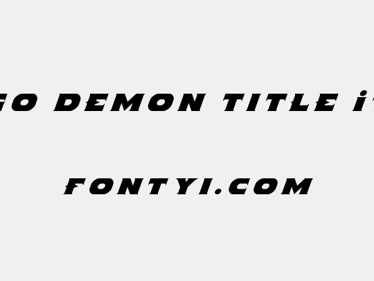 Indigo Demon Title Italic