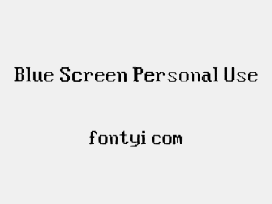 Blue Screen Personal Use
