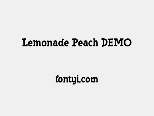 Lemonade Peach DEMO