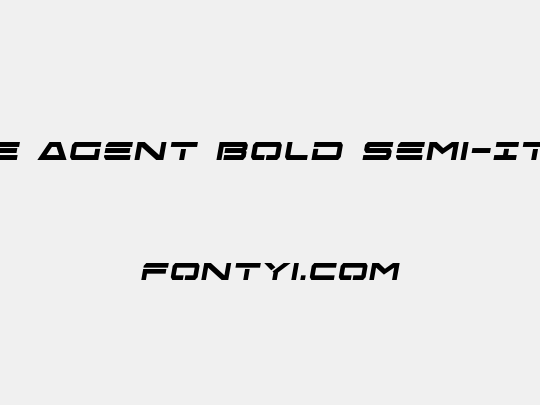 Free Agent Bold Semi-Italic