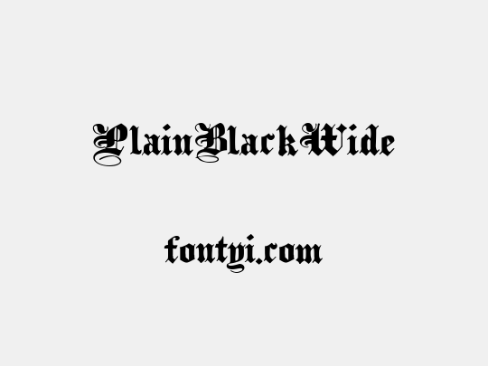 PlainBlackWide