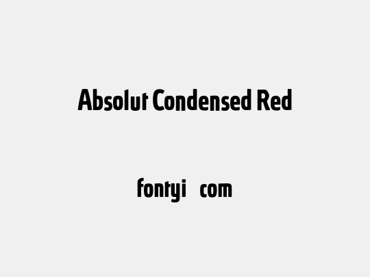 Absolut Condensed Red