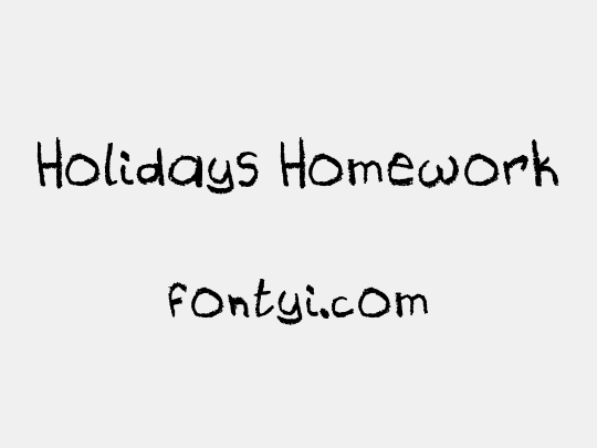 Holidays Homework