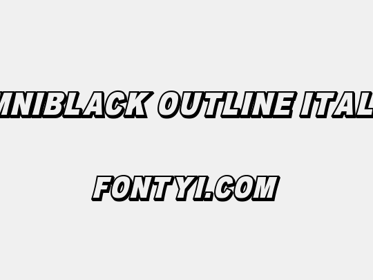 OMNIBLACK Outline Italic