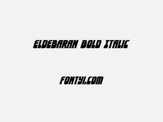 Eldebaran Bold Italic
