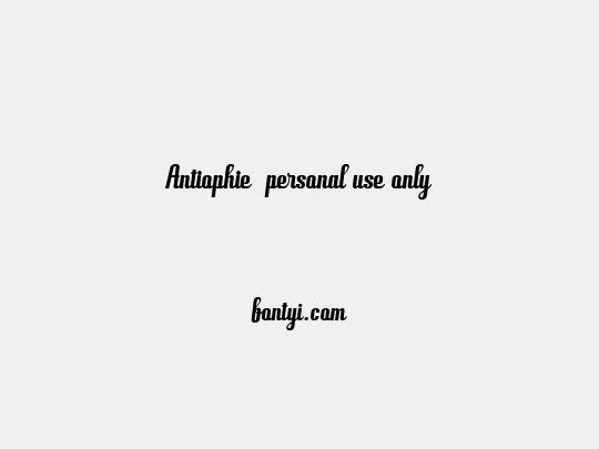 Antiophie  personal use only