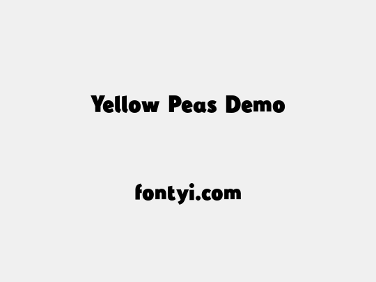 Yellow Peas Demo