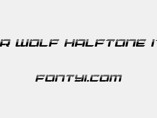Laser Wolf Halftone Italic