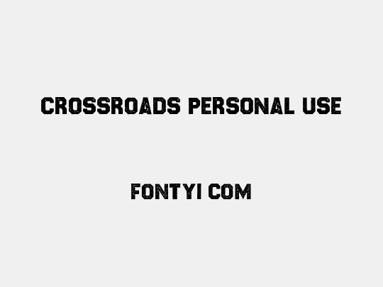 CROSSROADS PERSONAL USE