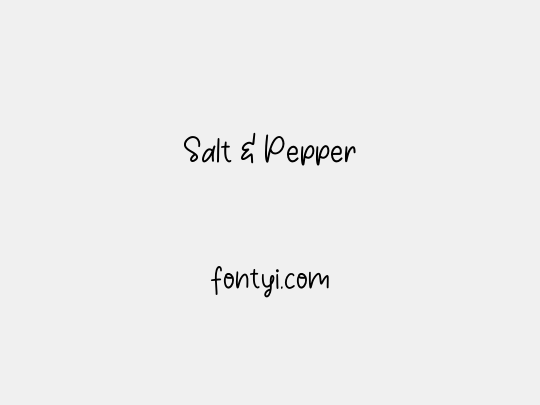 Salt & Pepper