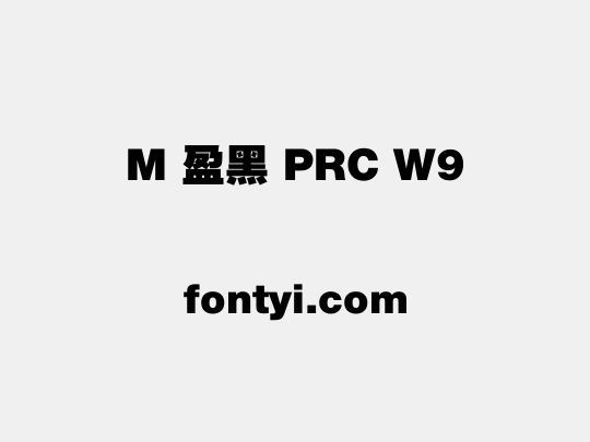 M 盈黑 PRC W9