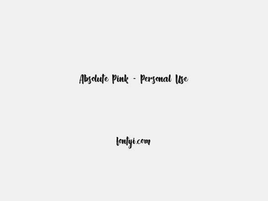 Absolute Pink - Personal Use