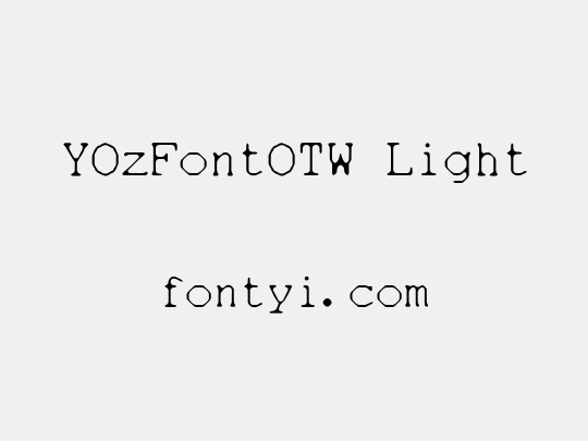 YOzFontOTW Light