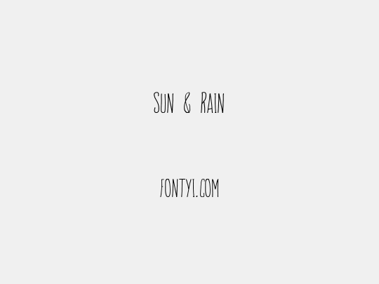 Sun & Rain