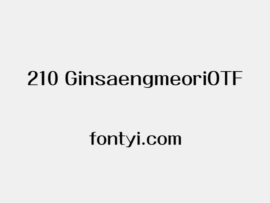 210 GinsaengmeoriOTF