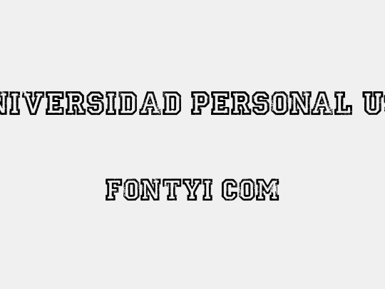 UNIVERSIDAD PERSONAL USE