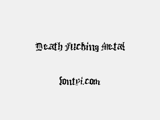 Death Fucking Metal