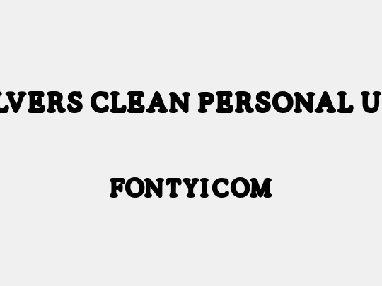 SILVERS CLEAN PERSONAL USE