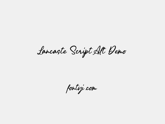 Lancaste Script Alt Demo