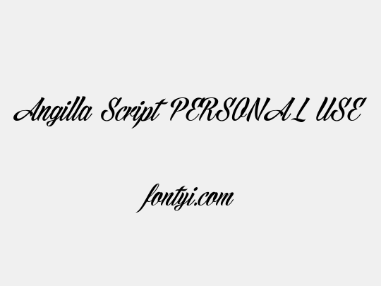 Angilla Script PERSONAL USE