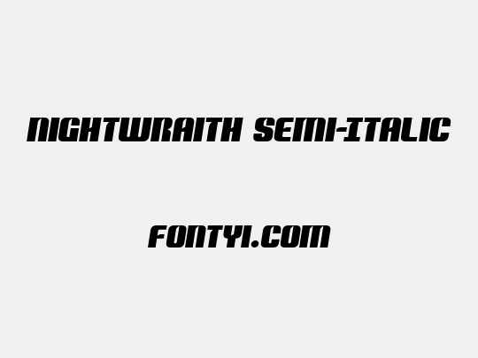 Nightwraith Semi-Italic