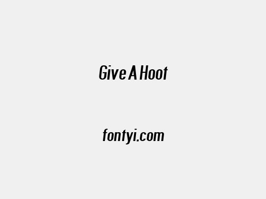Give A Hoot