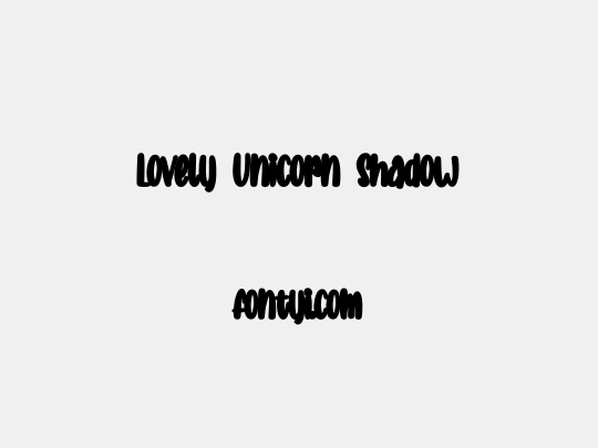 Lovely Unicorn Shadow