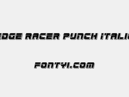 Edge Racer Punch Italic