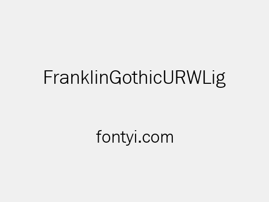 FranklinGothicURWLig