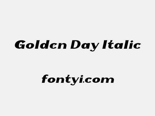 Golden Day Italic