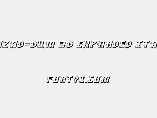 Khazad-Dum 3D Expanded Italic