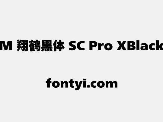 M 翔鹤黑体 SC Pro XBlack