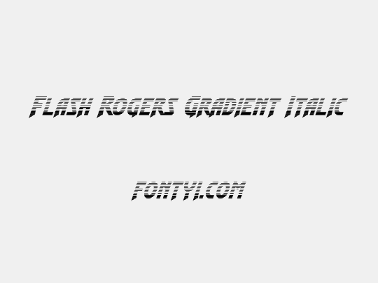 Flash Rogers Gradient Italic