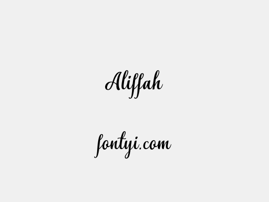 Aliffah