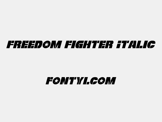 Freedom Fighter Italic