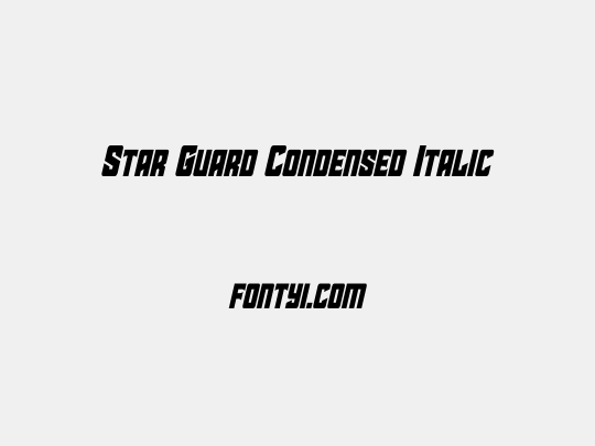 Star Guard Condensed Italic