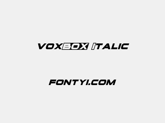 voxBOX Italic