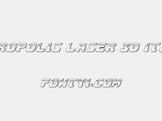 Astropolis Laser 3D Italic