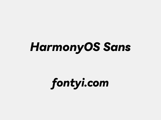 HarmonyOS Sans