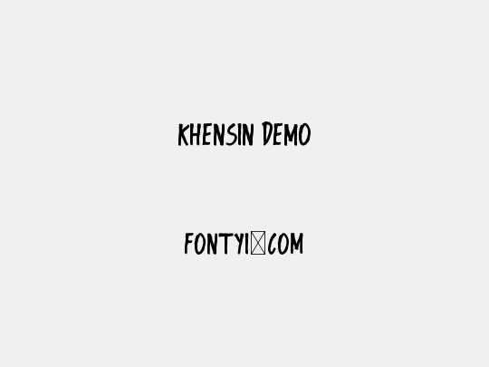 Khensin Demo