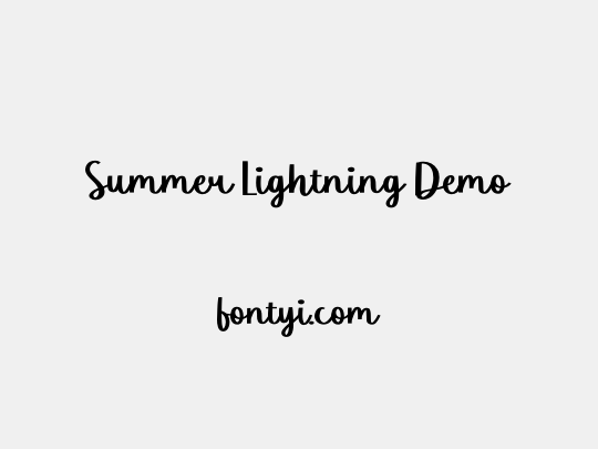 Summer Lightning Demo