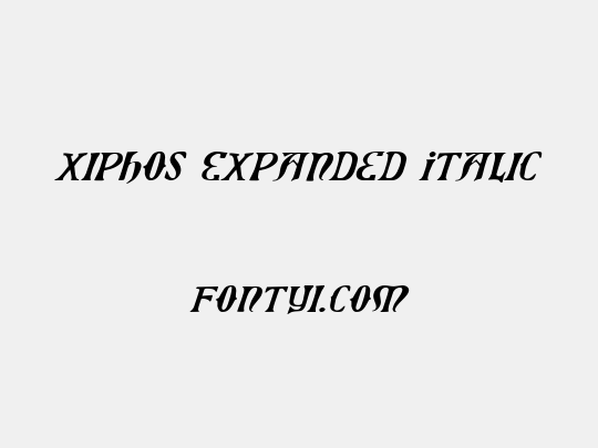 Xiphos Expanded Italic