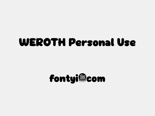 WEROTH Personal Use