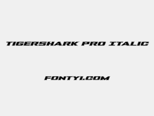 Tigershark Pro Italic