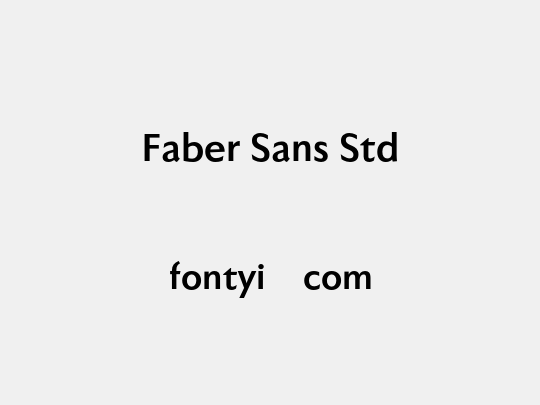 Faber Sans Std
