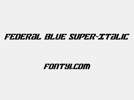 Federal Blue Super-Italic