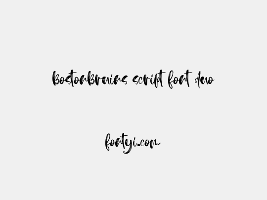 BostonBruins script font duo